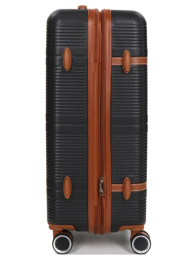 Валіза середня M ABS-пластик Worldline Airtex 629 67×45×27см 74л Чорна - фото 6