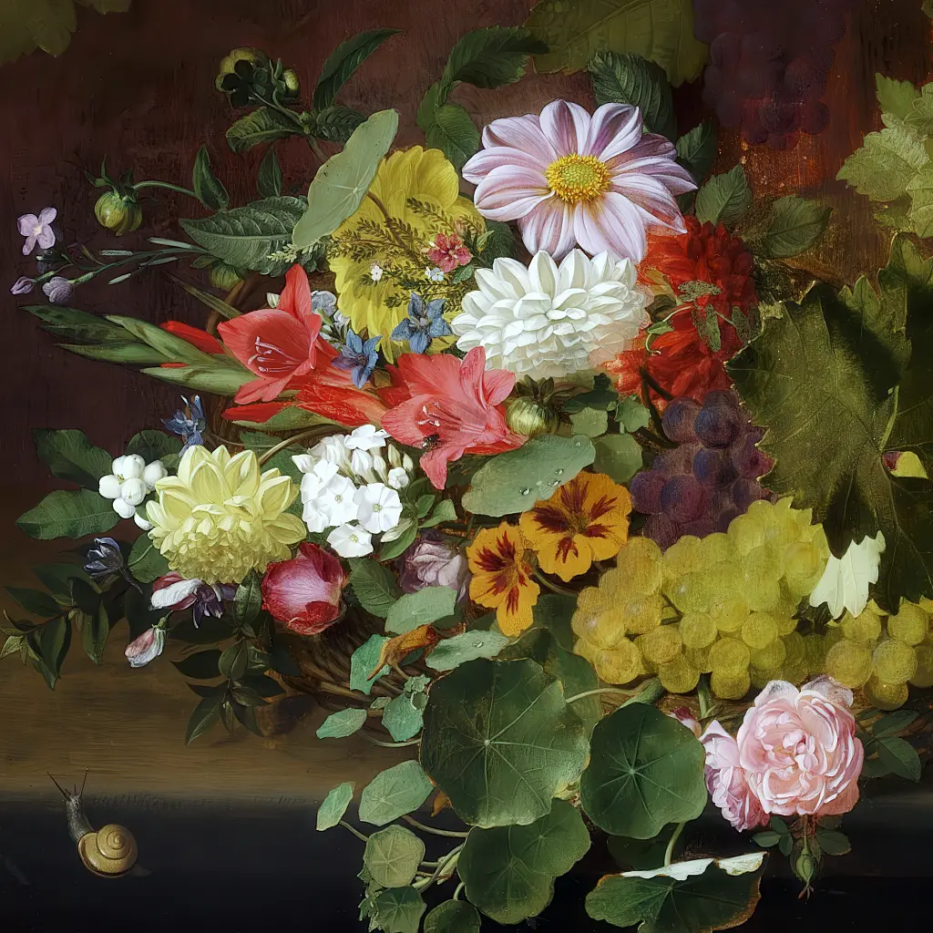 Інтер'єрна картина Літній букет на вікні, Отто Дидрик Оттесен, Still Life, репродукція картини, натюрморт, 60×45 см (id7042) - фото 6
