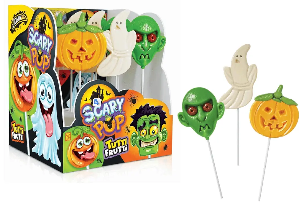 Льодяник на паличці Johny Bee Scary Pop Halloween Tutti Frutti 1шт, 25г - фото 3