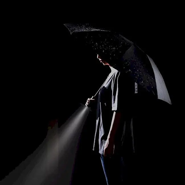 Парасолька 90FUN Oversize Automatic Umbrella with Flashlight Black 90COTNT2008U-BKOO-OS [50170] - фото 4
