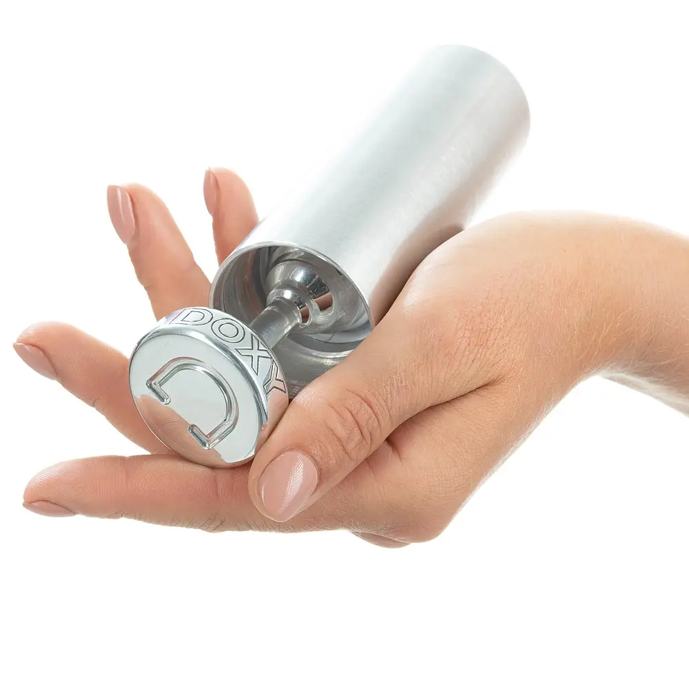 Анальная пробка Doxy Ribbed Butt Plug 11 см (серебристый) - фото 7