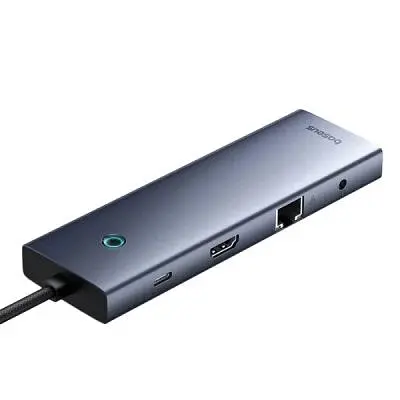 Концентратор Baseus USB-C 10-in-1 HDMI 4K60Hz + VGA + 3xUSB 3.0 + PD + RJ45 1000Mbps + SD/TF + 3.5mm gray (B0005280C811-00) - фото 4