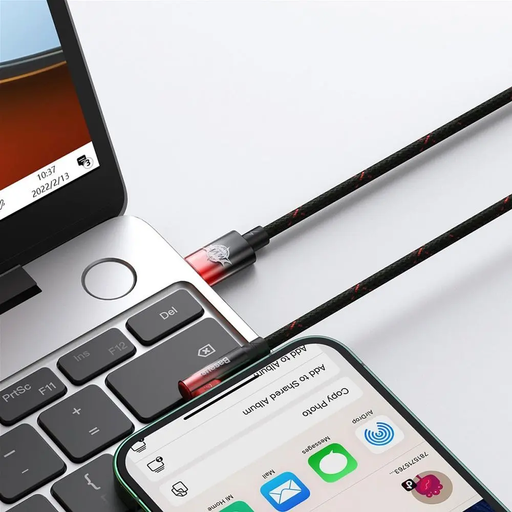 Кабель Baseus MVP 2 USB Type-C - Lightning (M/M), 20W, 1 м Black/Red (CAVP000220) - фото 7