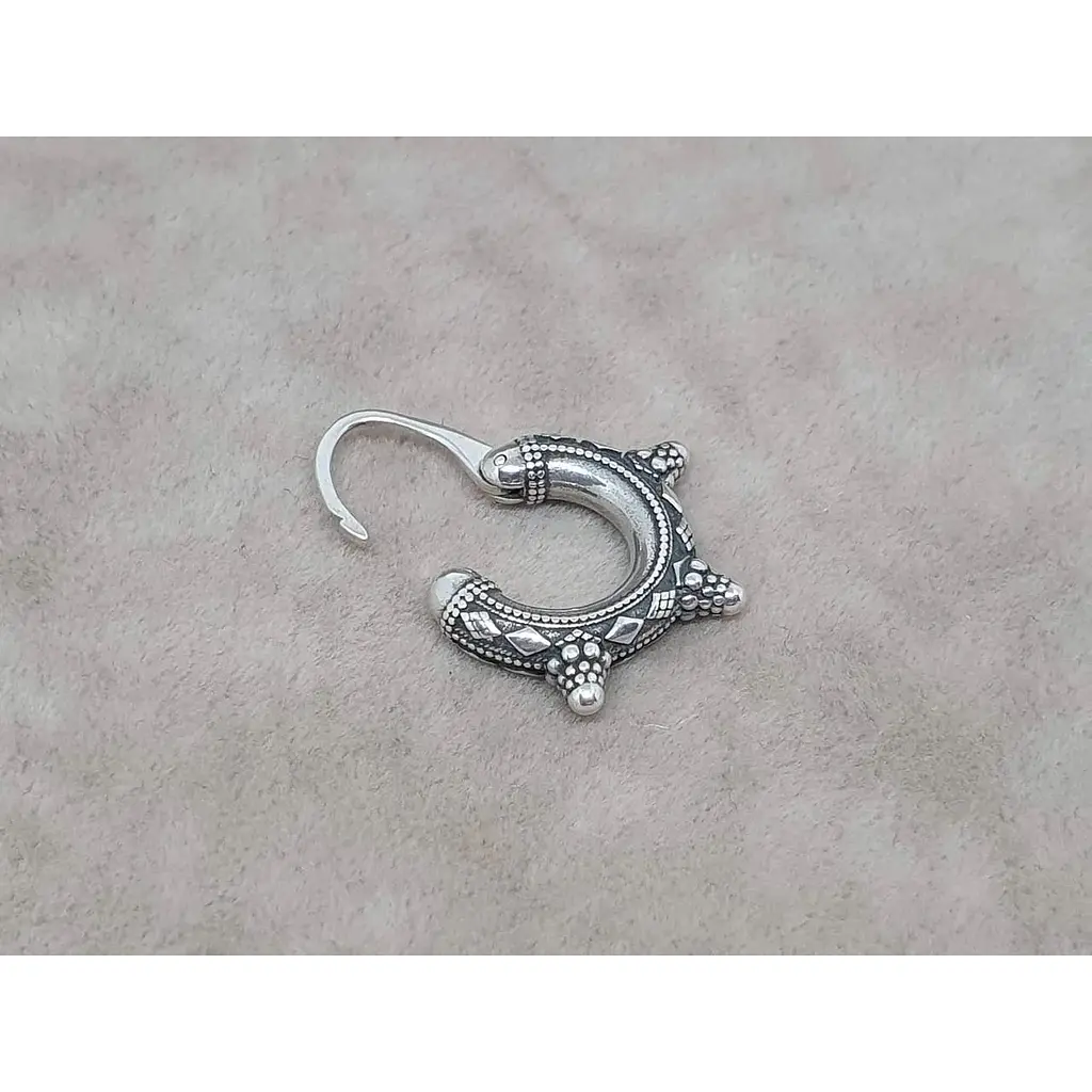 Срібна чоловіча моносережка Umax Козацька. 20519 - фото 5