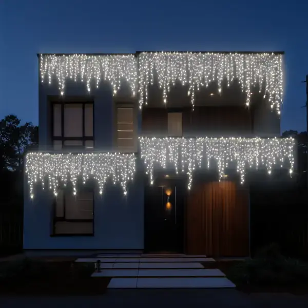Уличная гирлянда Бахрома GarlandoPro 20 м 335 LED белая проволока Белая 20MWW - фото 3