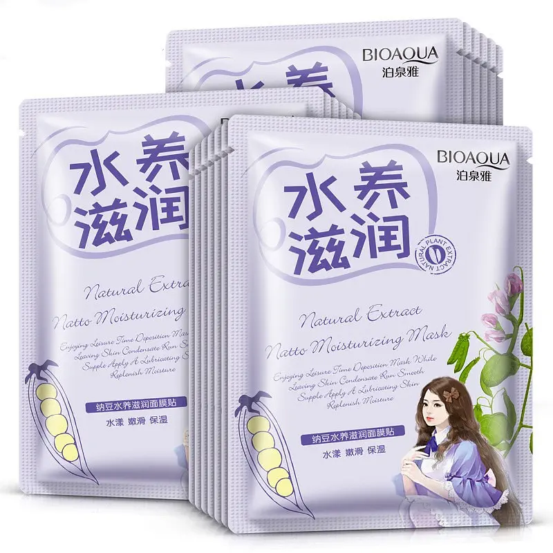 Тканинна маска Bioaqua з екстрактом соєвих бобів Natural Extract Natto Moisturizing Mask 30 г - фото 2