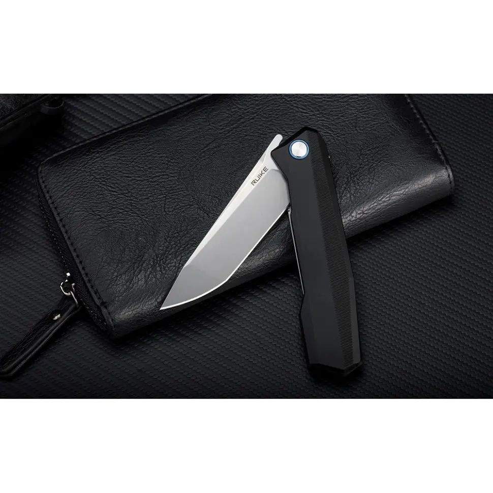 Ніж складаний туристичний Ruike P166-AB, (9.2 см) 14C28N/Aluminum чорний - фото 9