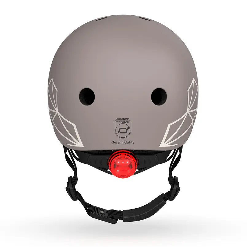 Шолом захисний Scoot and Ride з ліхтариком 45-51 см (XXS/XS) сірий - фото 2