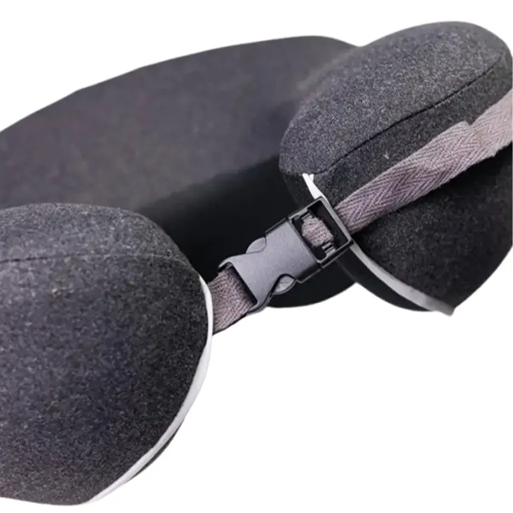 Подушка для шиї Yiwu Camelback U-подібна Memory Foam 28х28х18 см темно-сіра - фото 4