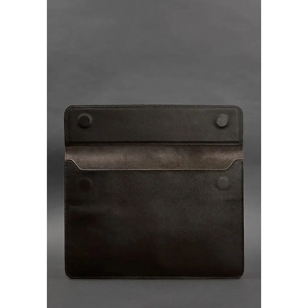 Шкіряний чохол-конверт BlankNote на магнітах для MacBook 14 Темно-коричневий - фото 3