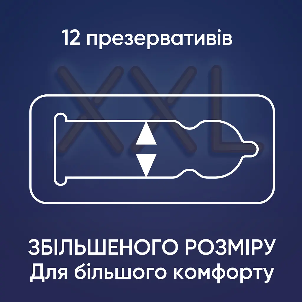 Презервативи Contex Extra Large збільшеного розміру з силіконовою змазкою 12 шт. (5060040302231) - фото 2