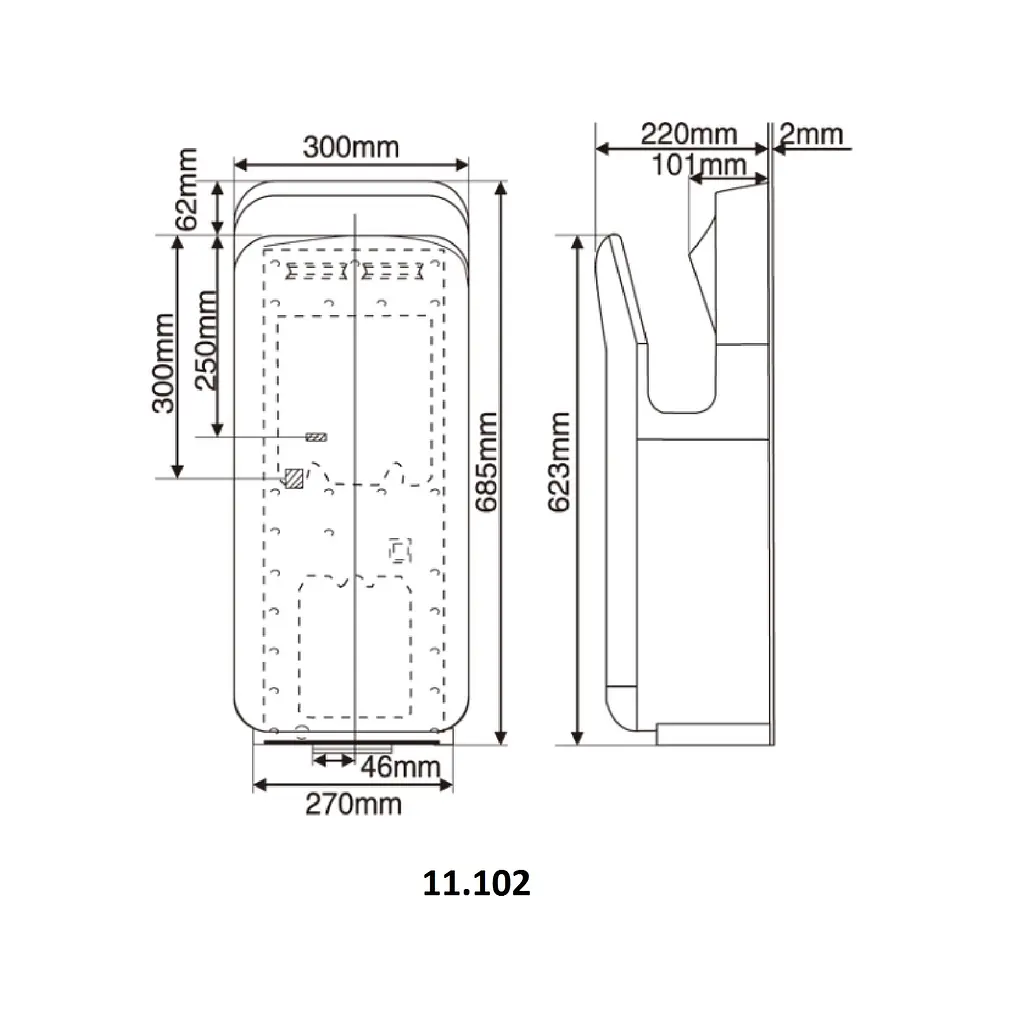 Сушарка для рук Hotec 11.102 ABS Silver - фото 6