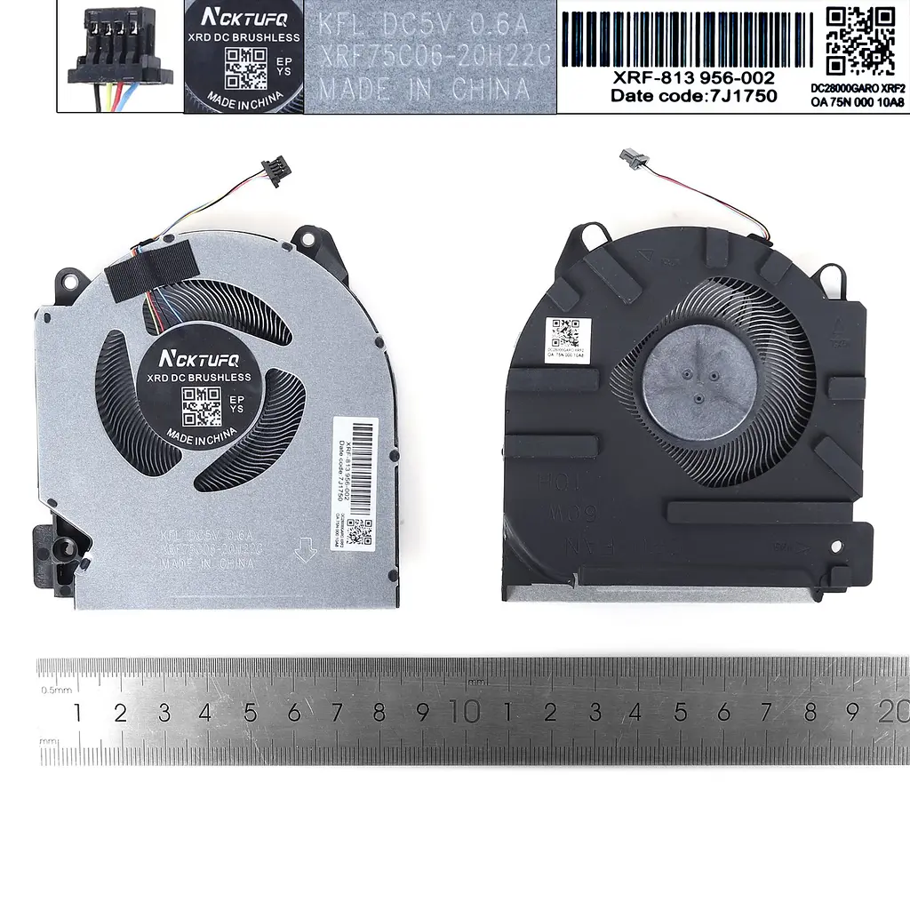 Вентилятор для HP Victus 16-D 16T-D 16-E TPN-Q263 TPN-Q264 60W, (5V GPU Fan, M75723-001, NS75C06-20K20, Аналог) - фото 3