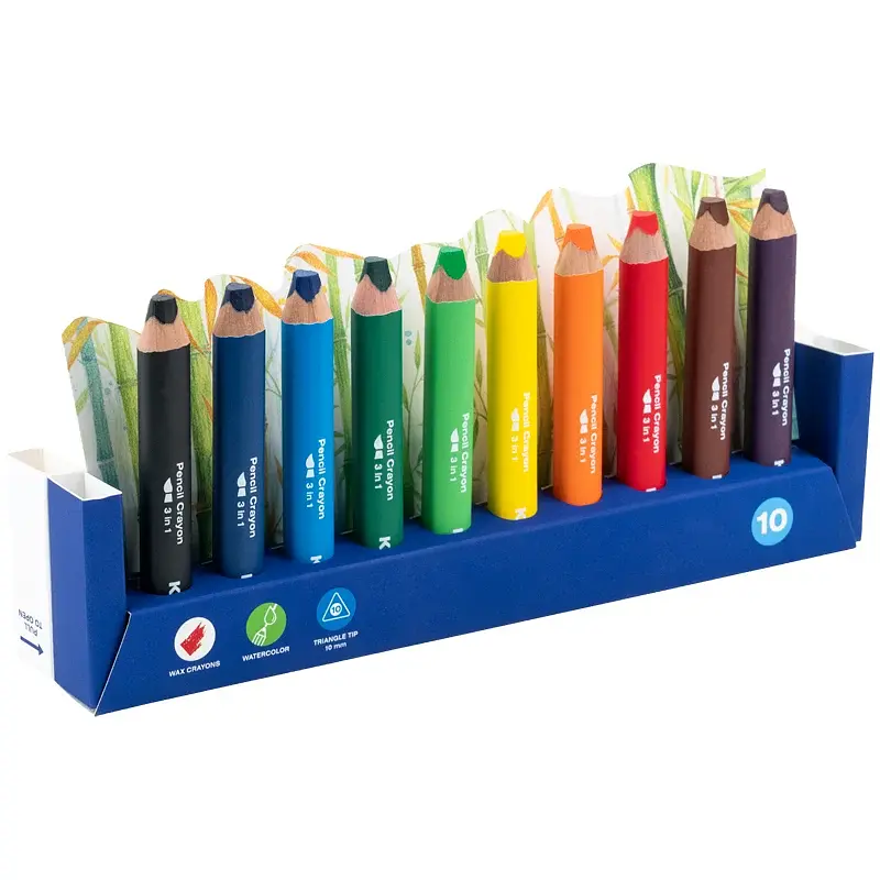 Олівці кольорові Kite Creative 3 в 1 10 шт. з точилкою (K-1055) - фото 3