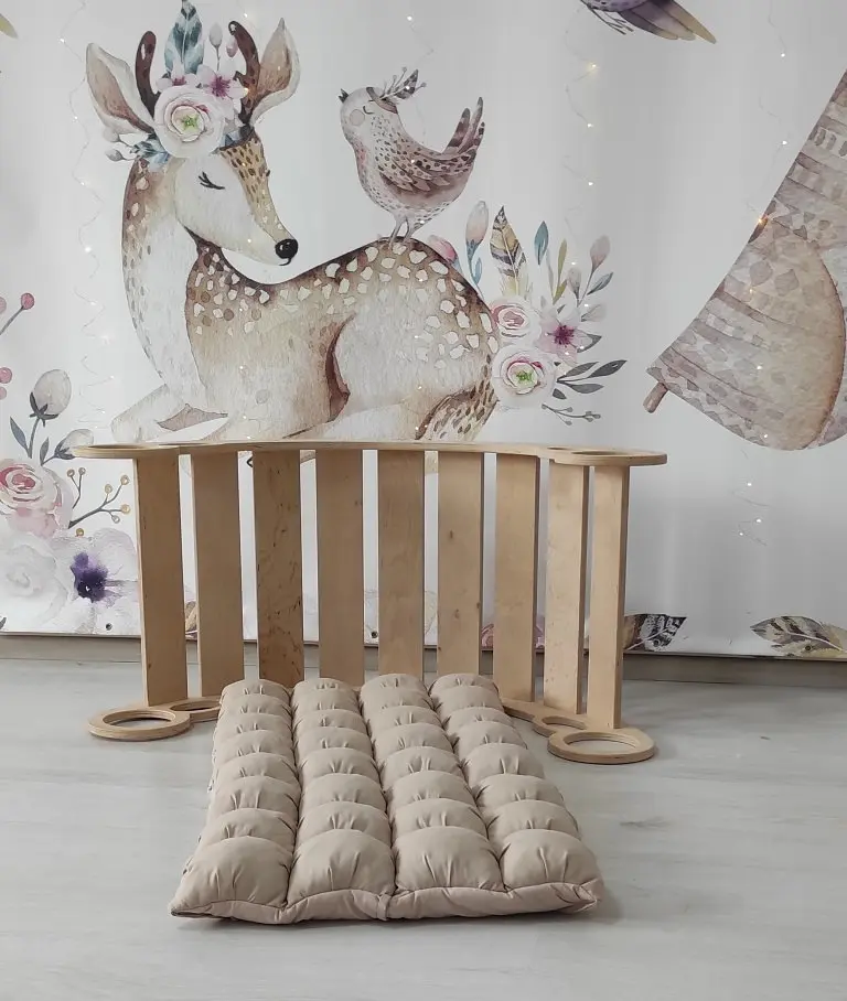 Дитяча гойдалка балансир з матрасиком Капучіно - фото 4