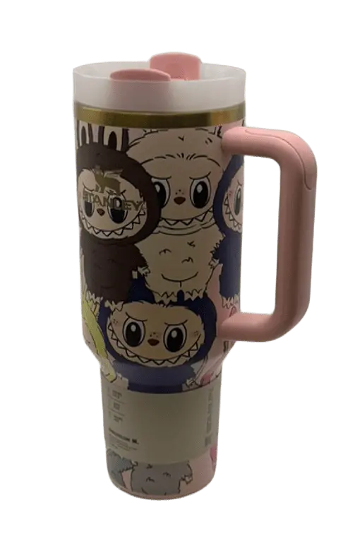 Термос термочашка Stanley Quencher H2.0 Tumbler з нержавіючої сталі 1,18 л Labubu Cup Premium Look KT8005202 - фото 7