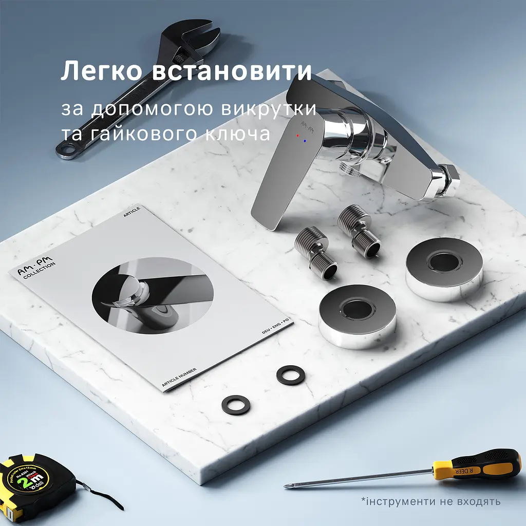 Змішувач для душу Am.Pm Gem хром F90A20000 Хром - фото 7