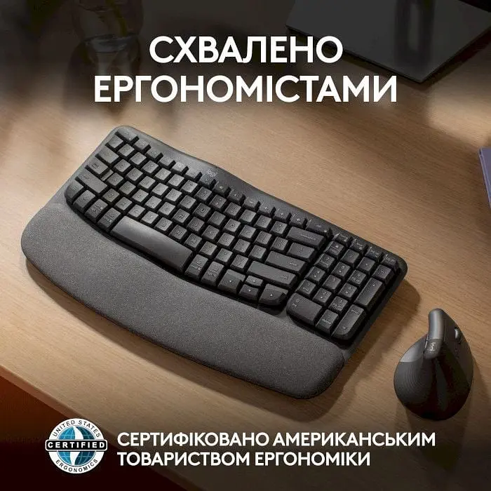 Бездротова клавіатура Logitech Wave Keys Black - фото 9