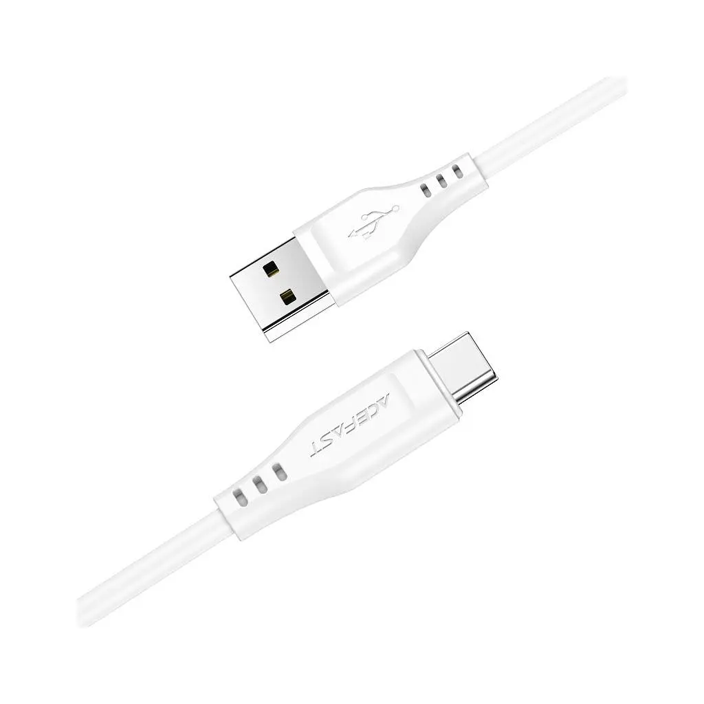 Дата кабель USB 2.0 AM to USB-C 1.2m 3.0A TPE White Acefast (6974316280873) - фото 2