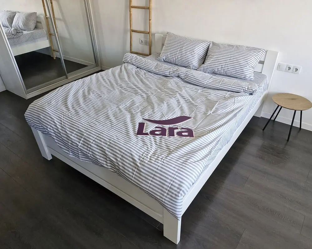 Постільна білизна LARA бязь-страйп d11289d двоспальна - фото 2
