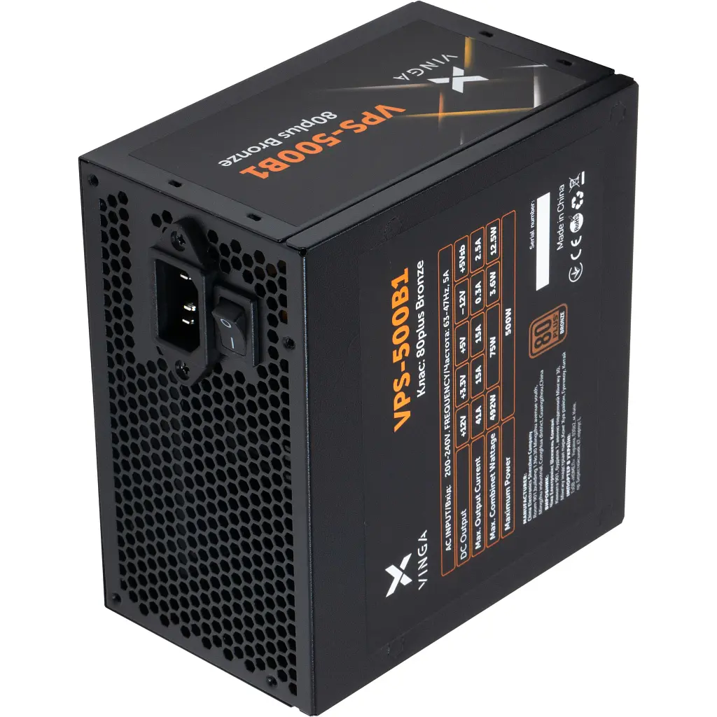 Блок живлення Vinga 500W (VPS-500B1) - фото 10