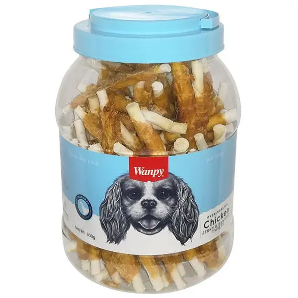 Wanpy Chicken Jerky & Rawhide Twists ВАНПІ ПАЛИЧКА З В’ЯЛЕНОЮ КУРКОЮ ласощі для собак, 80 г