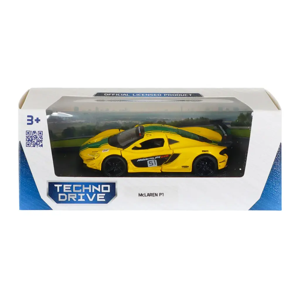 Машина TechnoDrive McLaren P1 жовтий 143 (250946MLP1YW) - фото 5