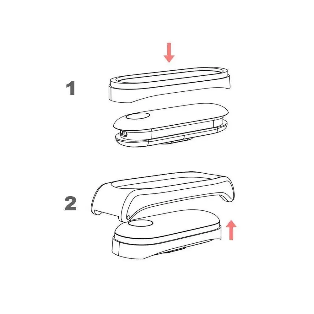 Шкіряний ремінець MiJobs для фітнес-браслета Xiaomi Mi Band 5 и 6 Type C червоний, тримач - золотистий - фото 6