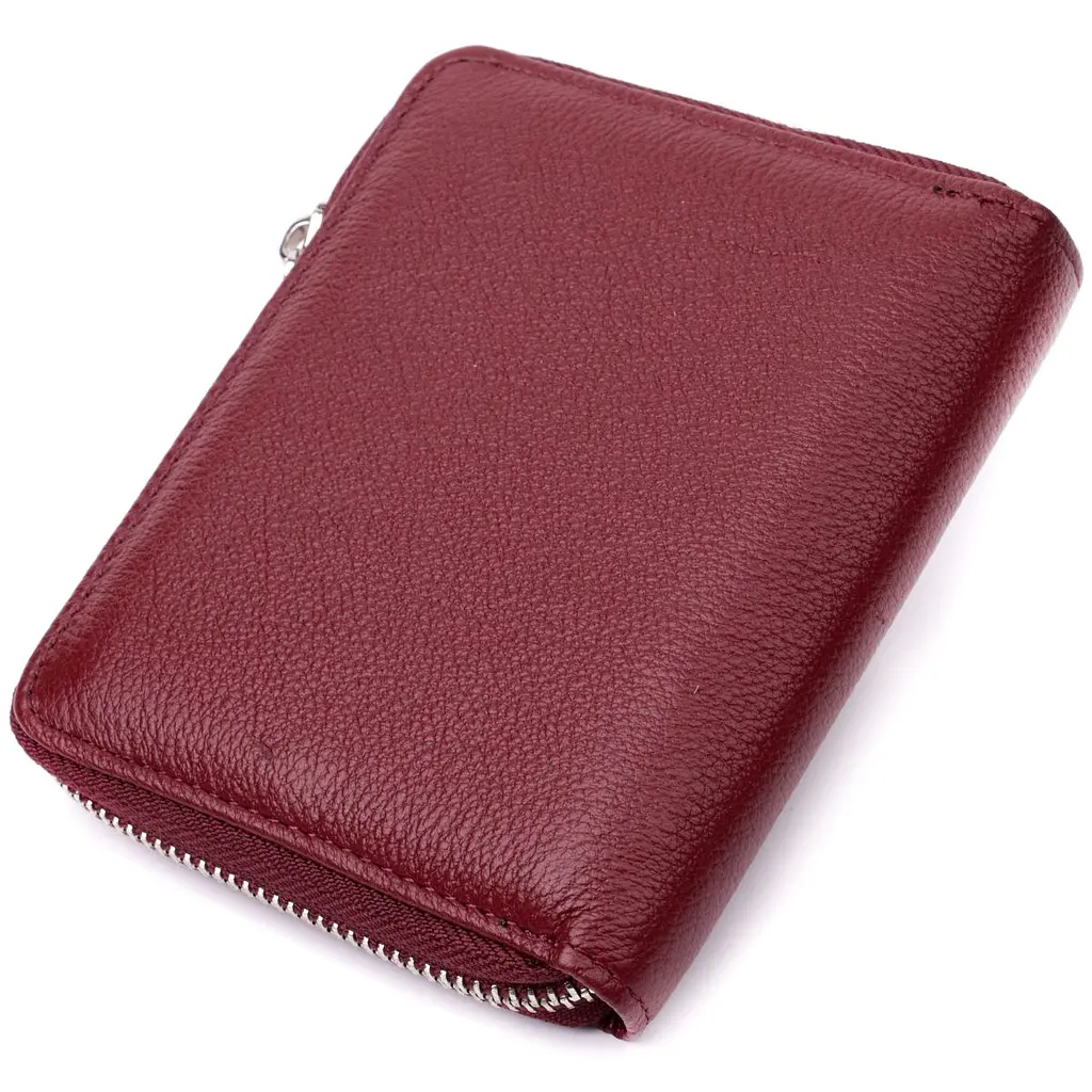 Практичний гаманець для жінок із натуральної шкіри ST Leather 22450 бордовий - фото 2