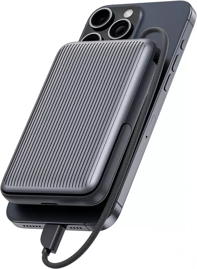 Портативний акумулятор Proove Moon Rock 2 in 1 Magnetic 22.5W 10000mAh gray (PBR122012105) - фото 4
