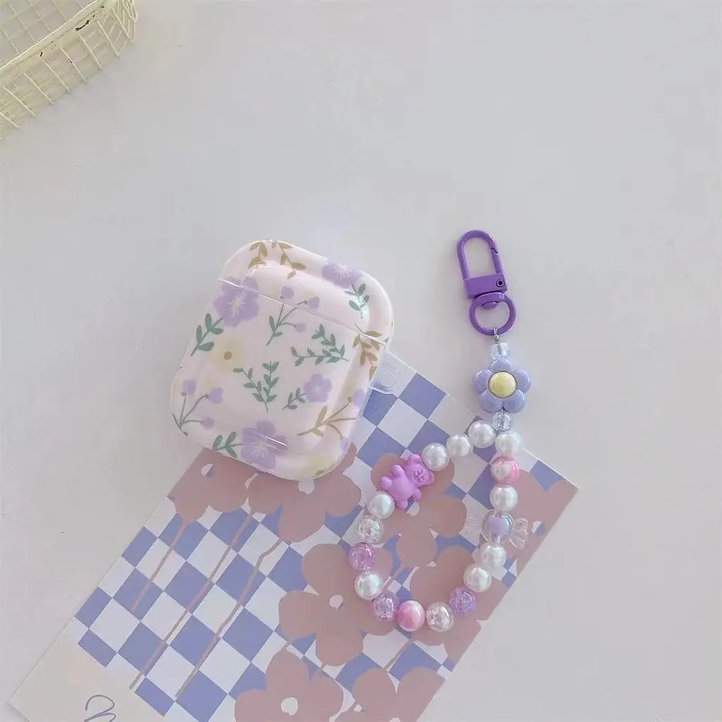 Чохол на AirPods 1 2 ANbeauty Flowery Бежевий (AN0103330) - фото 2