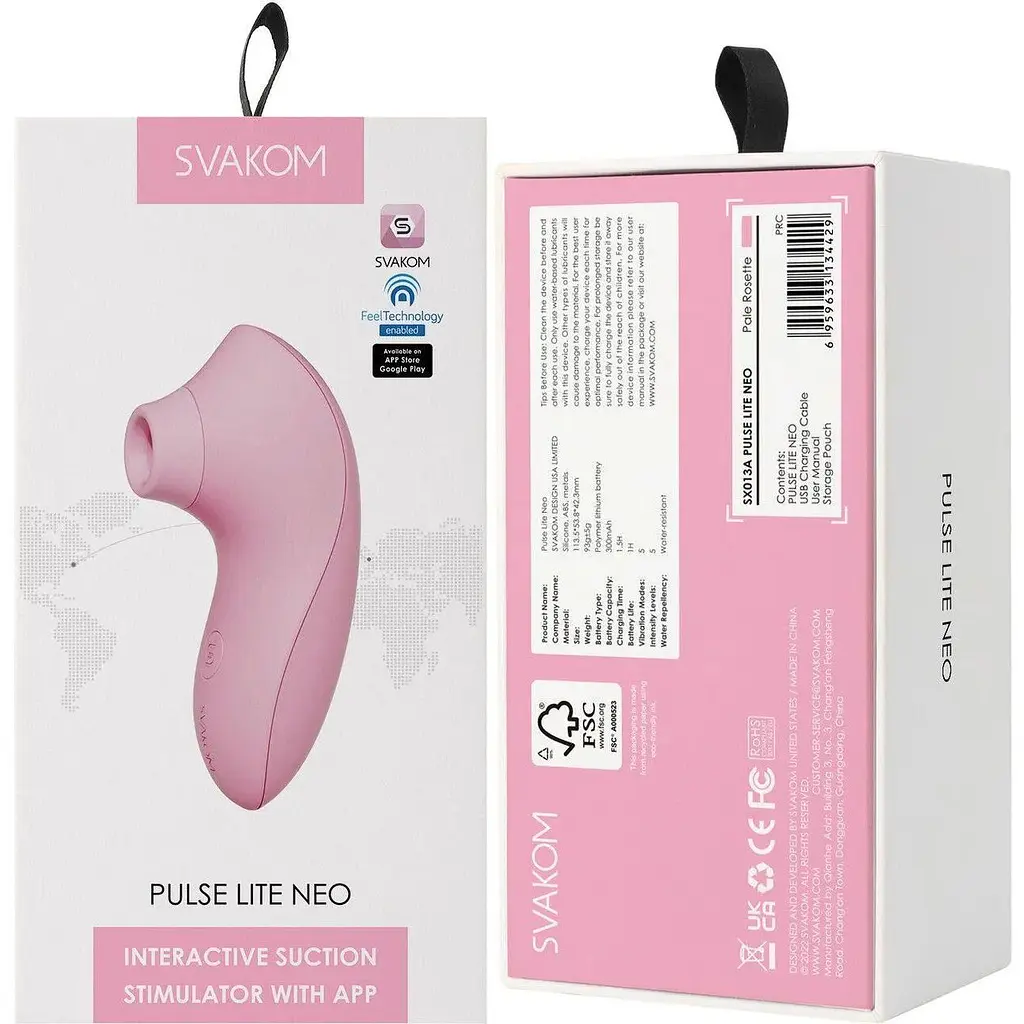 Вакуумный стимулятор Svakom Pulse Lite Neo Розовый - фото 6