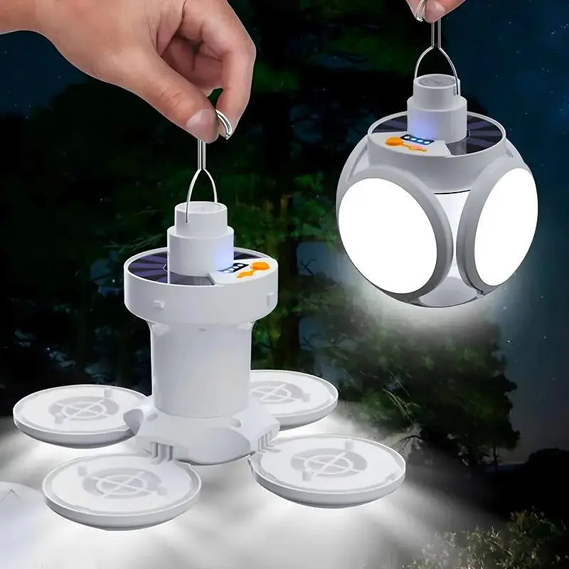 Кемпинговая лампа подвесная на солнечной батарее аккумуляторный фонарь Solar Emergency Charging Lamp 2029 - фото 2