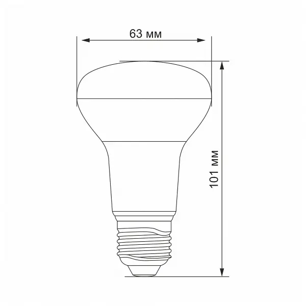 LED лампа VIDEX R63e 9W E27 4100K - фото 3