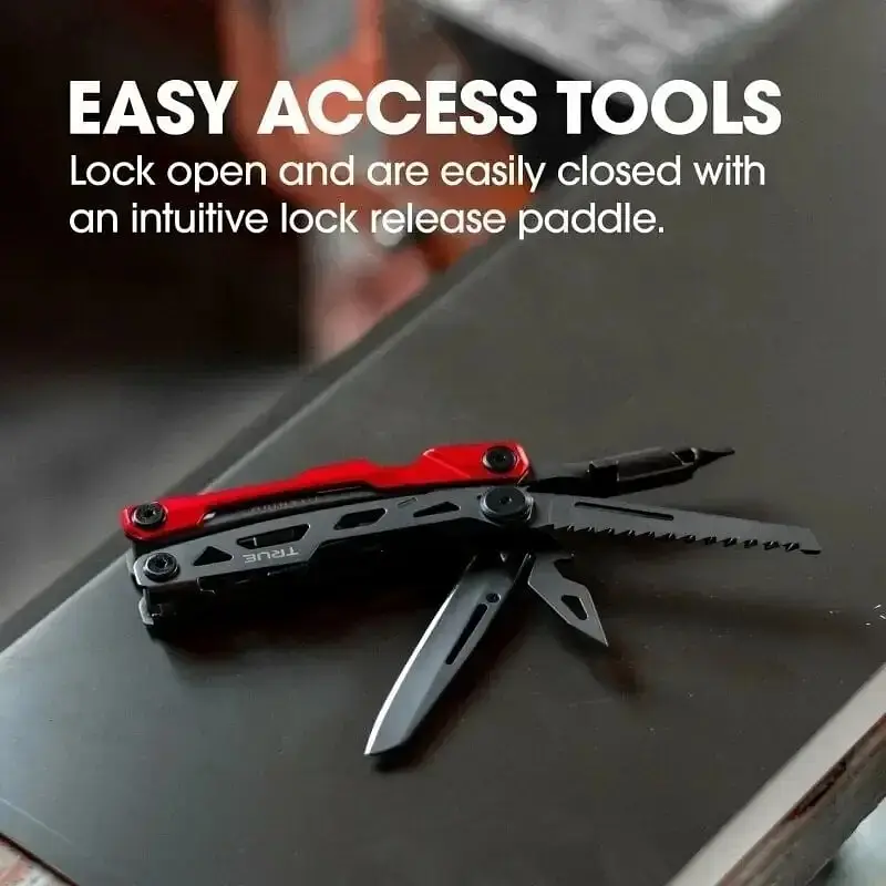 Мультитул True Utility Ti Pocket Multi Tool Сірий-Червоний - фото 7