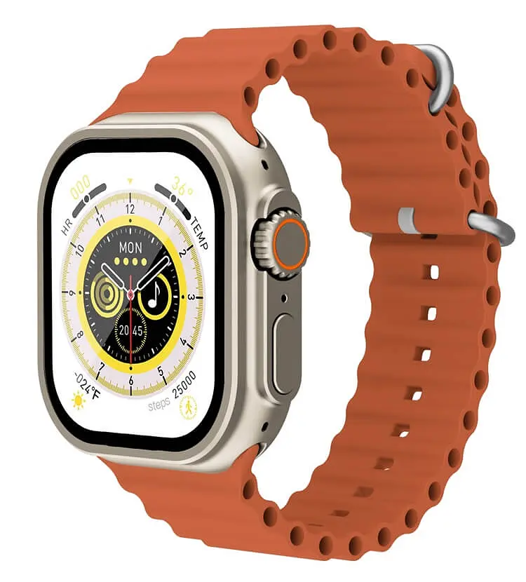 Смарт-часы LEMFO X9 Call с SIM-картой силиконовый ремешок Orange (16856) - фото 2