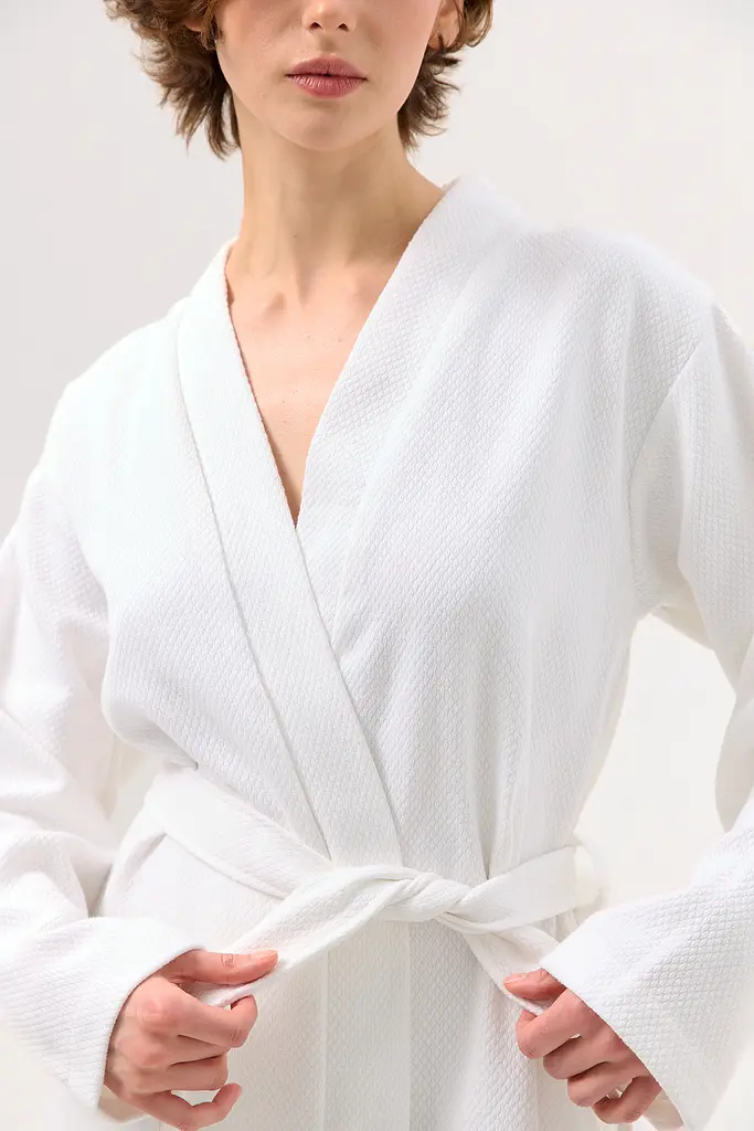 Халат-кимоно Lotus Home - Samma белый S/M - фото 4