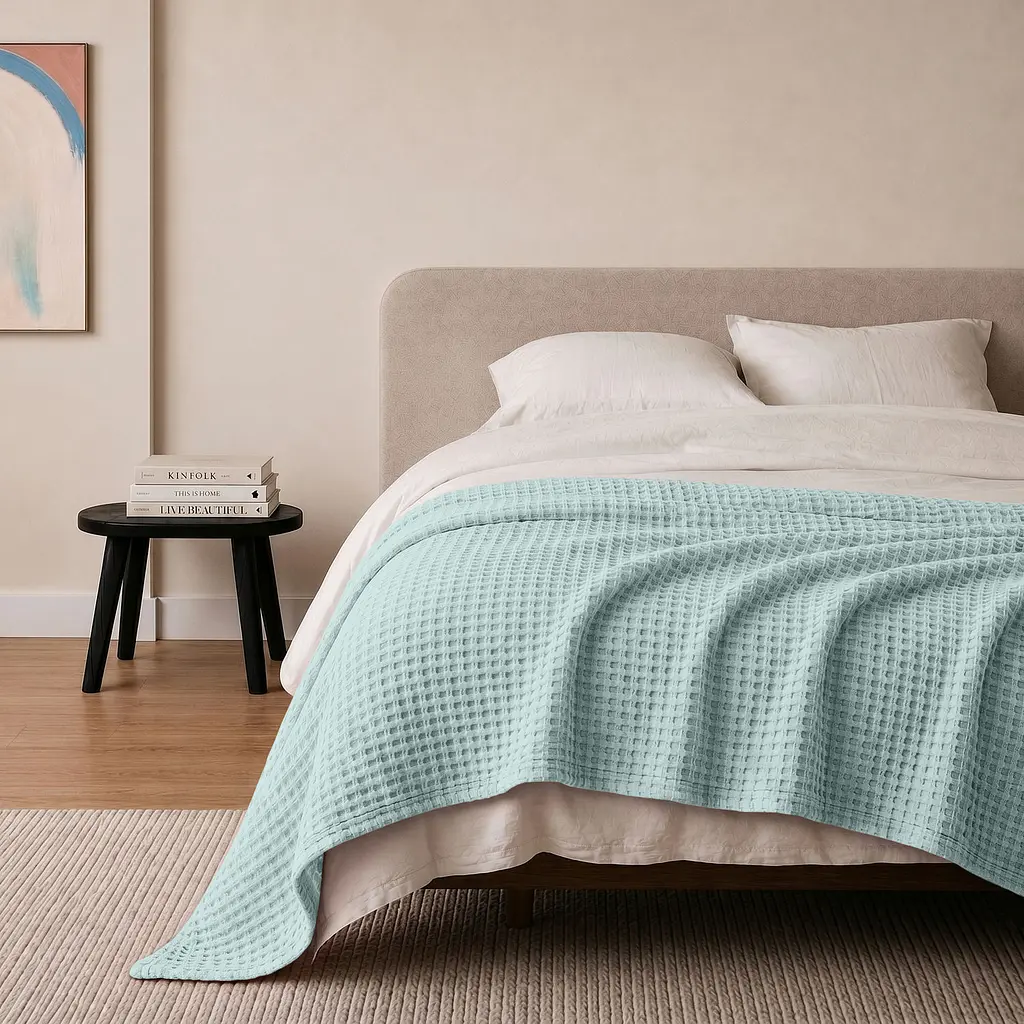 Плед покривало Cosas Agave Greek Waffle 240х260 см вафельне (Blanket_04Agave_GreekWaffle_240x260) - фото 2