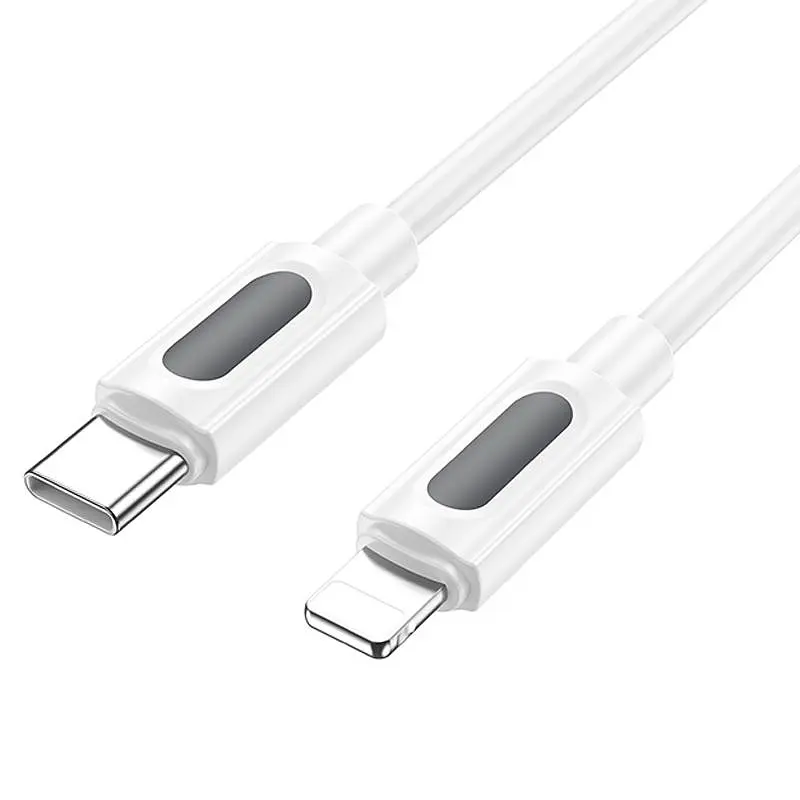 Дата кабель Borofone BX114 Structure Type-C to Lightning 27W (1m) White - фото 4