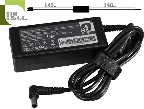 Блок живлення 1StCharger для ноутбука SONY 64W(16V/4A) 6.5x4.4 + кабель живлення Retail BOX - фото 4