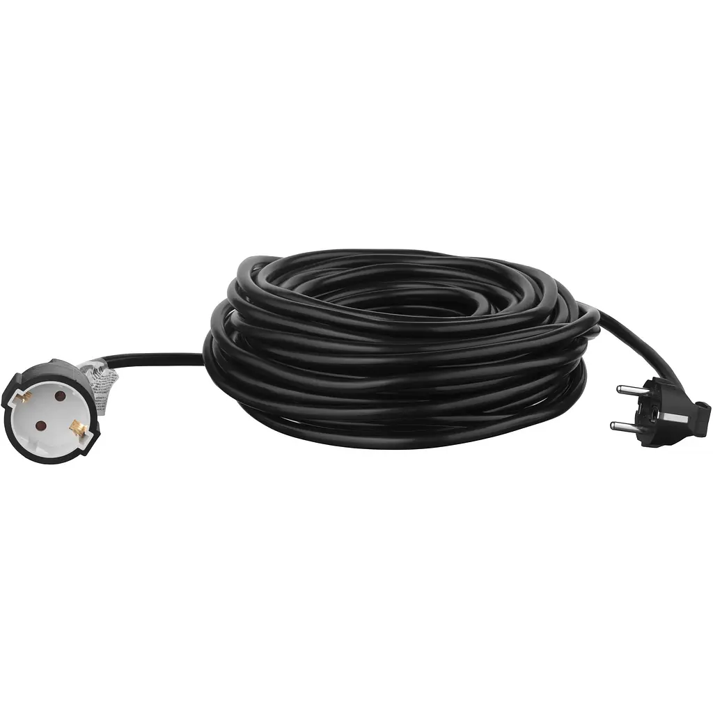 2E Мережевий подовжувач 1XSchuko, 3G*1.5мм, 20м, black