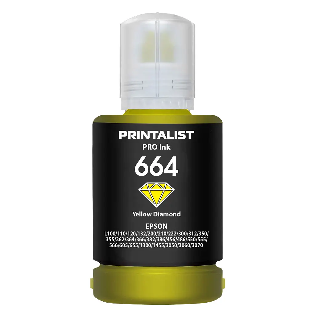 Чорнило PRINTALIST 664 для Epson L110/L210/L300 140г Yellow водорозчинне (PL664Y) - фото 5
