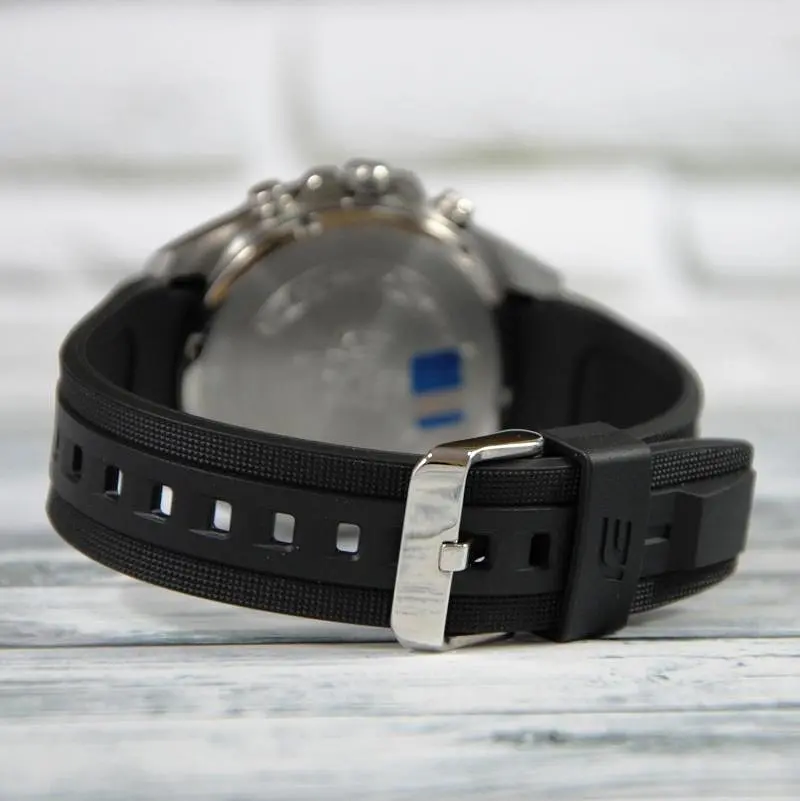 Водонепроникні кварцові наручні годинники Casio оригінал Японія Edifice EFV-550P-1AVUEF з полімерним ремінцем - фото 5