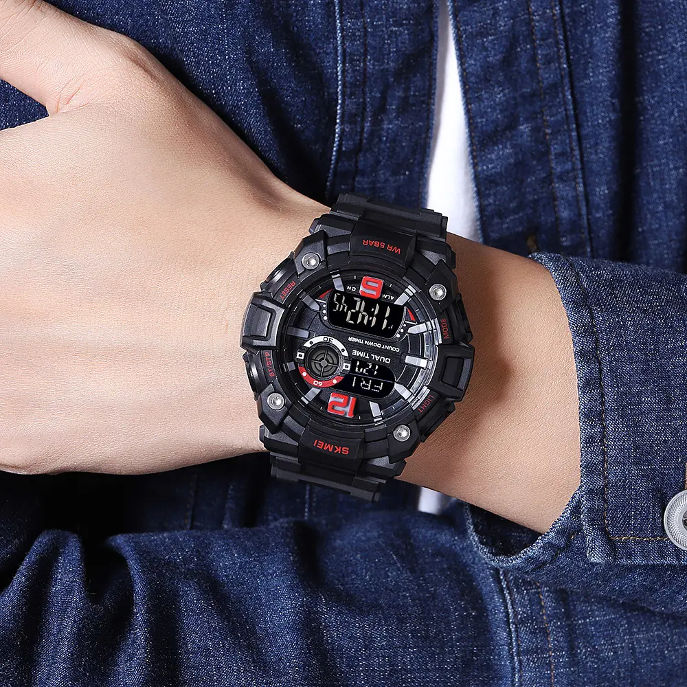 Чоловічий наручний годинник 2018RDBK Red-Black Skmei acs0030389 - фото 3