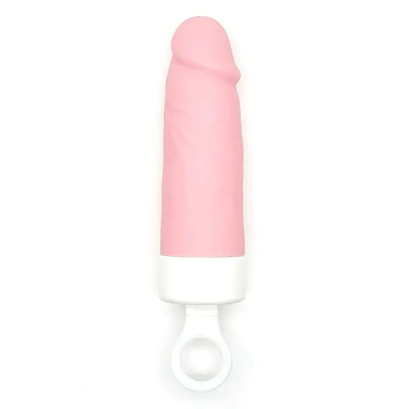 Вібратор CuteVibe Teddy Brown (Pink Dildo), реалістичний вібратор під виглядом морозива - фото 3
