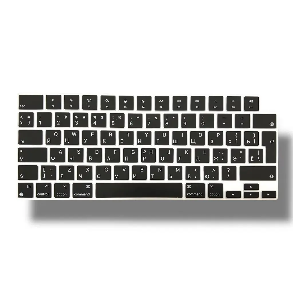 Накладка на клавіатуру DK для Apple MacBook Pro 14" 2021 - 2024 UK силікон чорний (013303) - фото 2