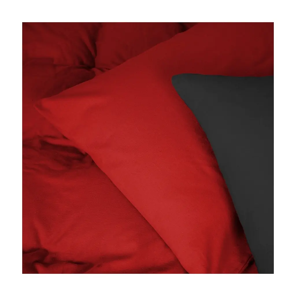 Постільна білизна MirSon 002-009 Black/Red Фланель 2 x 160 x 220 Сімейний Євро (2200009656576) - фото 3