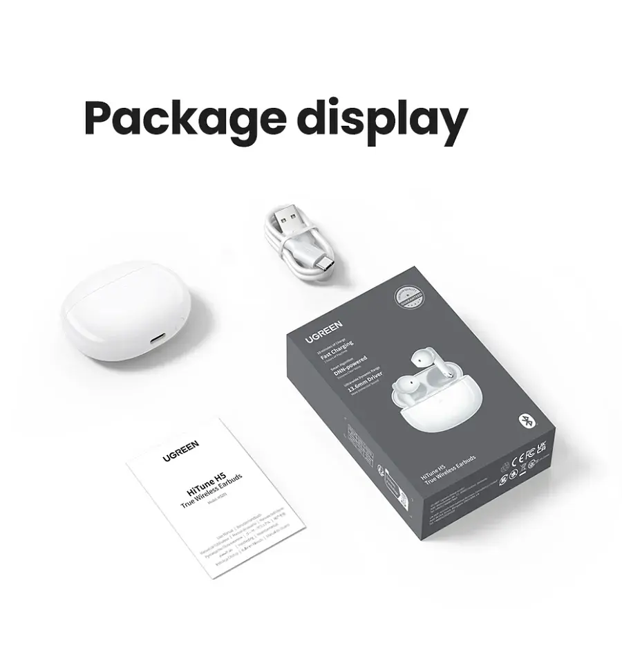 Беспроводные наушники Ugreen WS201 HiTune H5 True Wireless Earbuds(UGR-15612) - фото 4