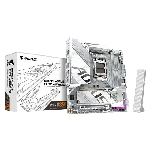Материнська плата Gigabyte B850M Aorus Elite Wi-Fi6E Ice Socket AM5 (B850M A ELT WF6E ICE) - фото 2