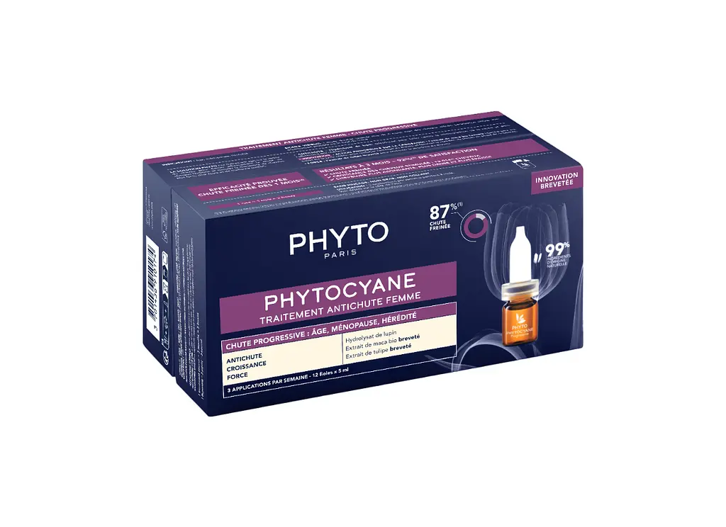 Засіб проти випадання волосся Phyto Phytocyane Traitement Antichute Femme 60 мл (5 мл х 12 шт. ) - фото 2